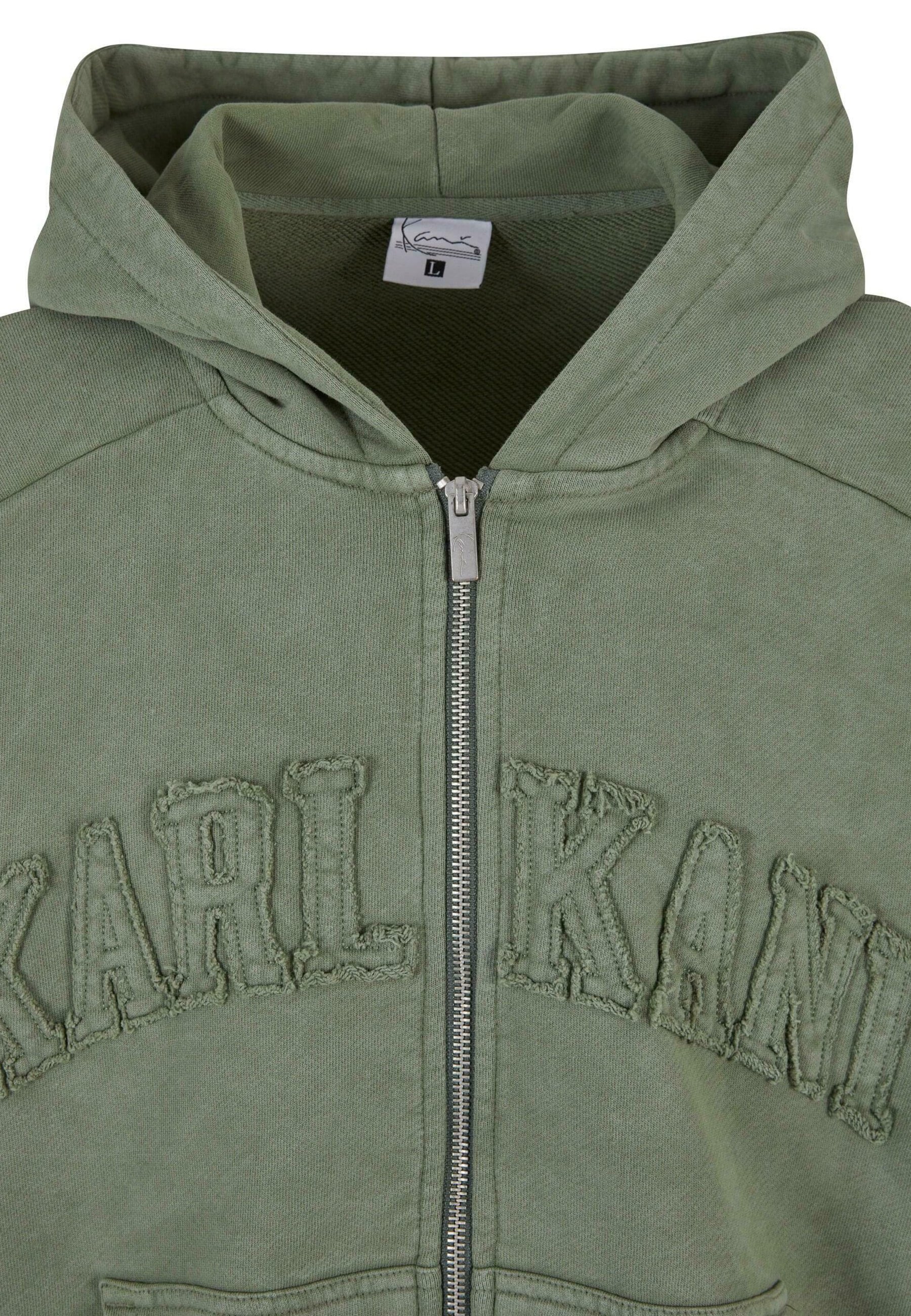 KARL KANI◆カールカナイ フーディ College Heavy Crop [Olive] Karl Kani COLLEGE HEAVY CROP - Zip-up sweatshirt - olive