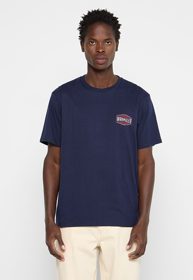 Wrangler T-shirt basic donkerblauw Wrangler T-shirt basic donkerblauw