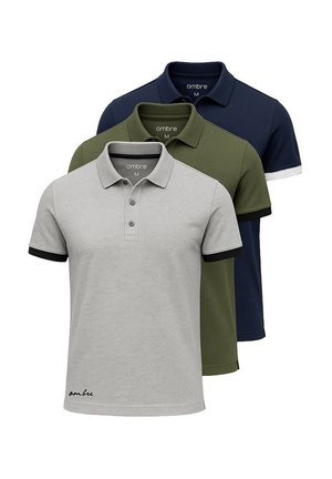 PACK OF 3 POSS - Polo - navy/olive/grey
