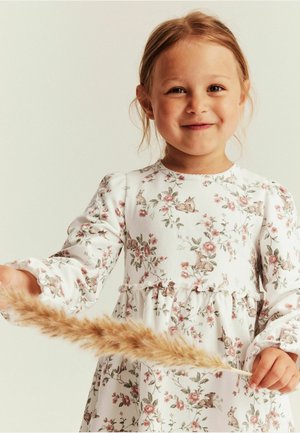 Newbie, FLORAL JERSEY DRESS - Jerseyjurk - off-white
