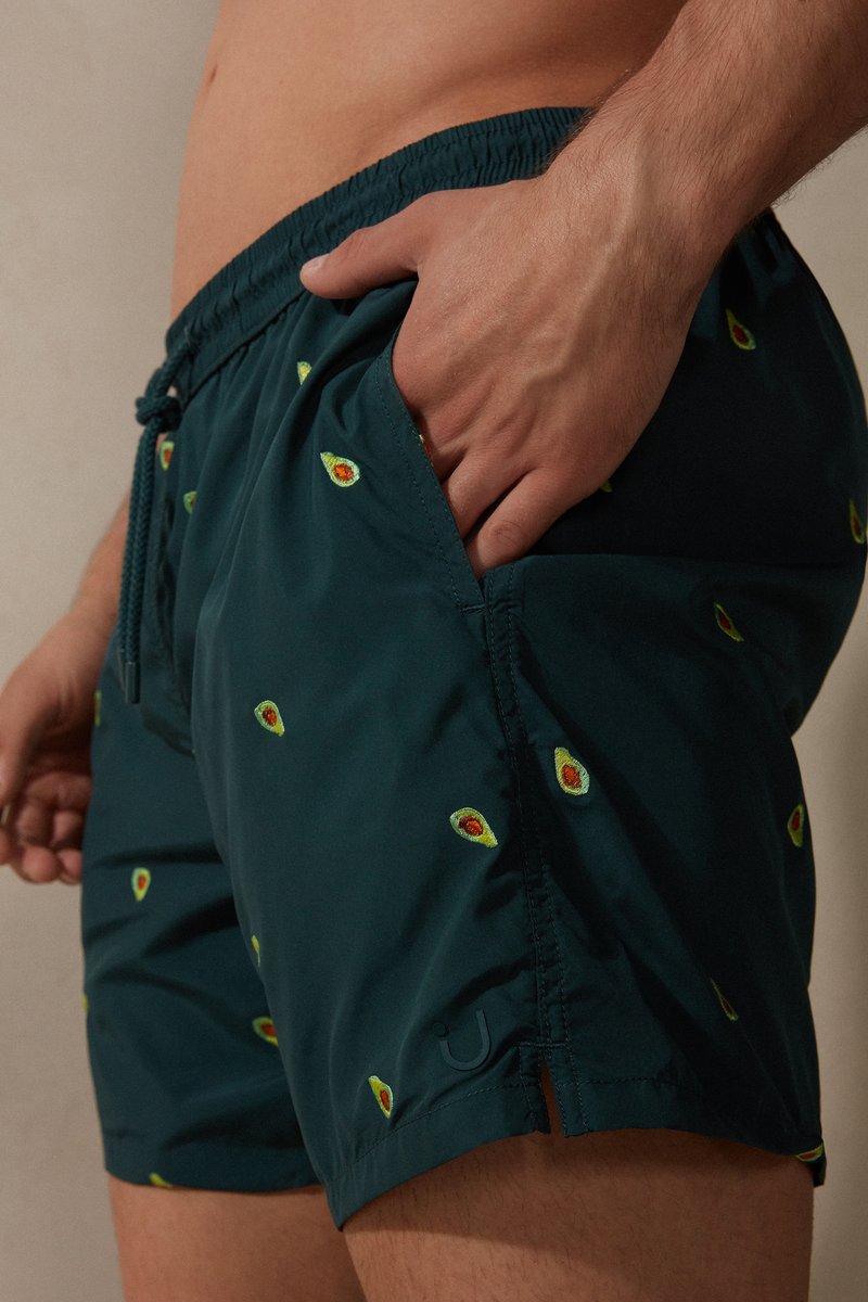 Herren Badehosen | Intimissimi AVOCADO STICKEREI Badeshorts dark green avocado print/tanne - YW81146 Herren Badehosen | Intimissimi AVOCADO STICKEREI Badeshorts dark green avocado print/tanne - YW81146