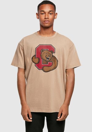 Merchcode CORNELL UNIVERSITY - BEAR ACID WASHED - T-shirt imprimé - unionbeige