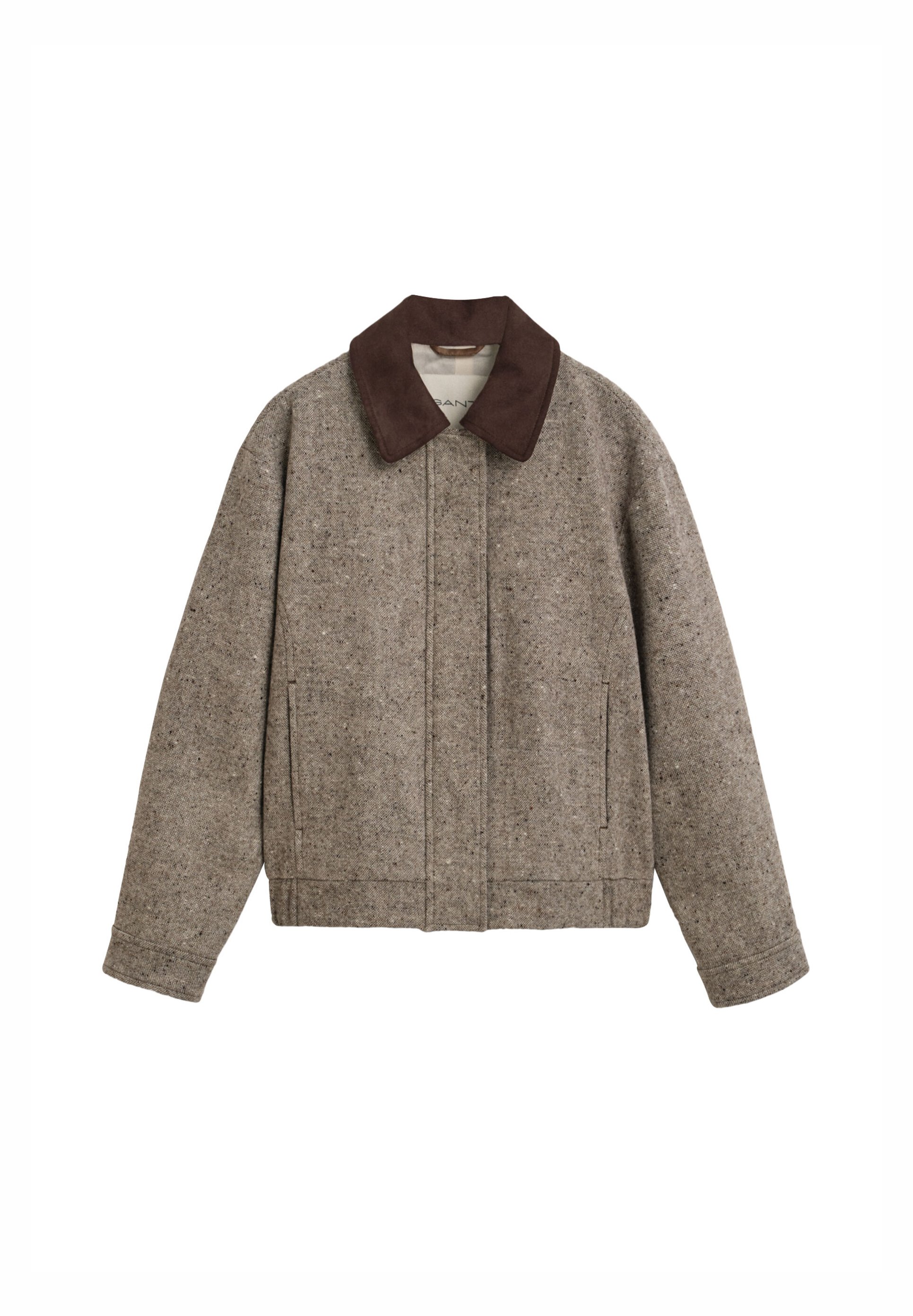 GANT CONTRAST COLLAR - Lehká bunda - deep brown