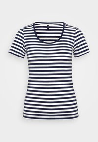 VMLOTTE  - Print T-shirt - snow white/navy