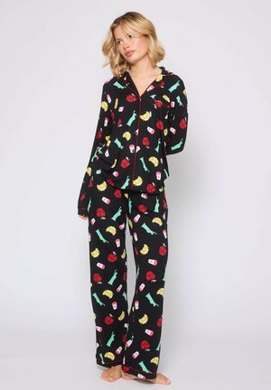 NEW YORK PRINT TRADITIONAL SET - Nattøj sæt - black