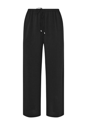 Evans, PLUS SIZE WIDE LEG TROUSERS - Stoffhose - jet black