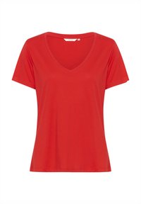 NAIA DEEP V-NECK - Základné tričko - flame scarlet