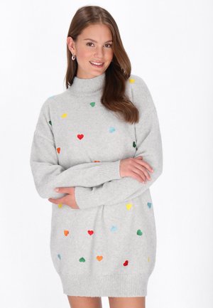 Gebreide jurk - grey melange