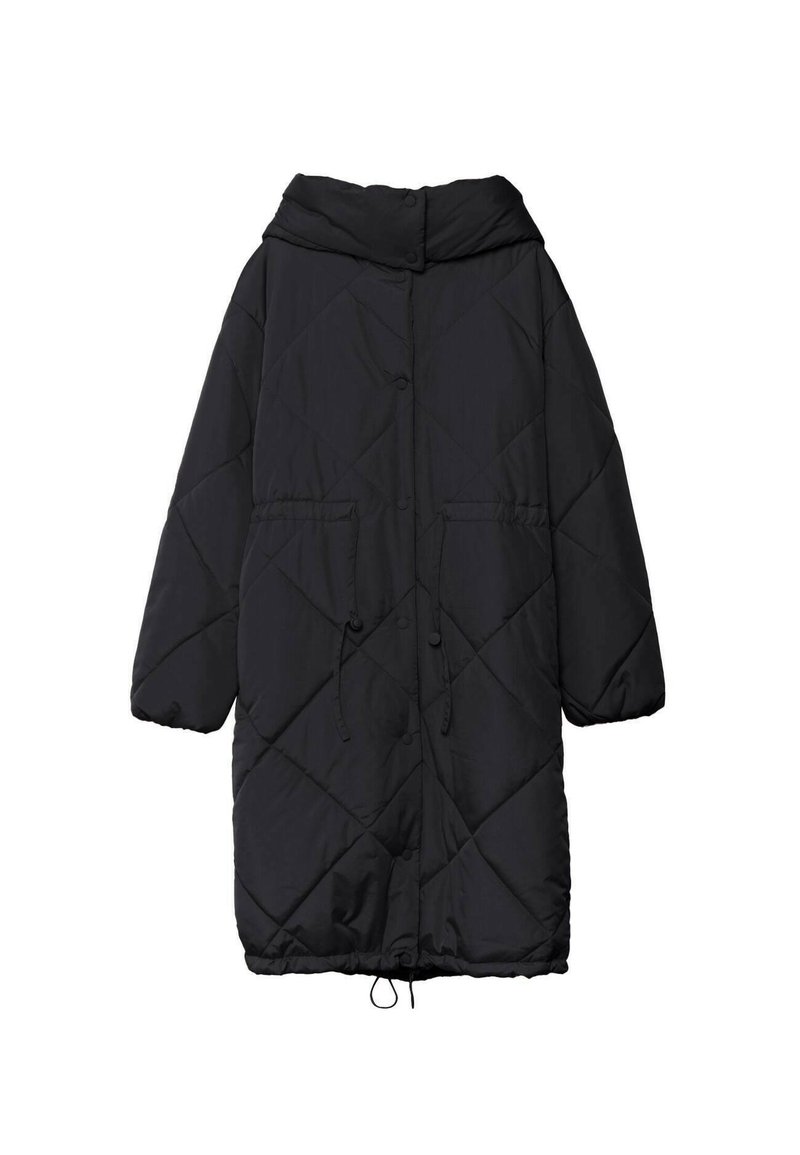 Stradivarius Wintermantel zwart