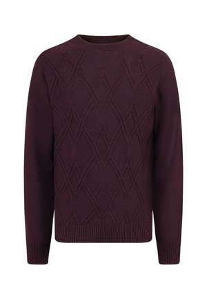 Dan John, SWEATER - Jumper - burgundy solid