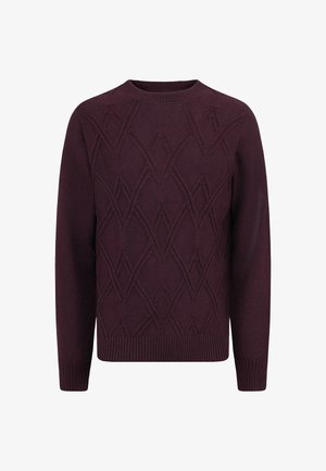Dan John, SWEATER - Jumper - burgundy solid