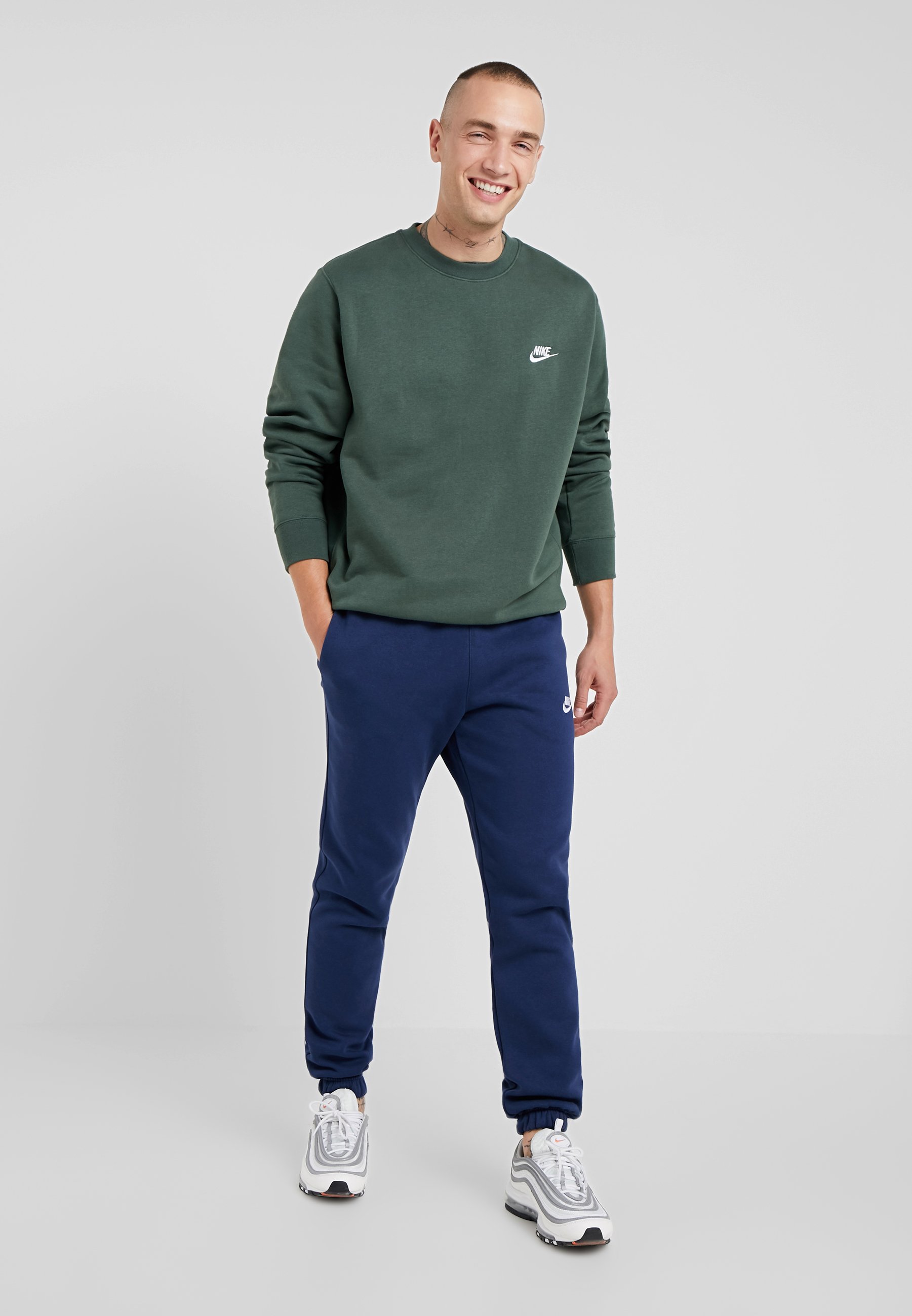 nike navy tracksuit bottoms