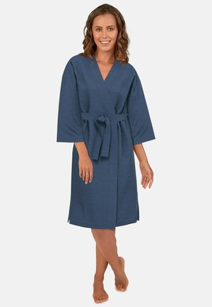 HAUS - Bademantel - blau mittel melange
