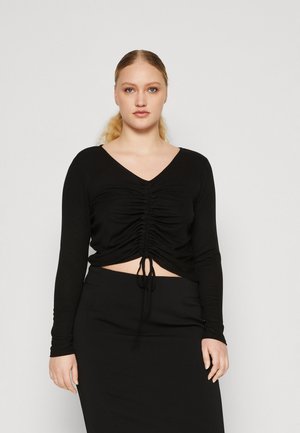 ONLY Curve Langærmet T-shirt - black