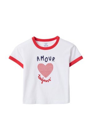 REGULAR FIT - T-shirt con stampa - white red