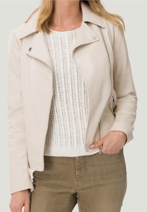 Imitatieleren jas - beige