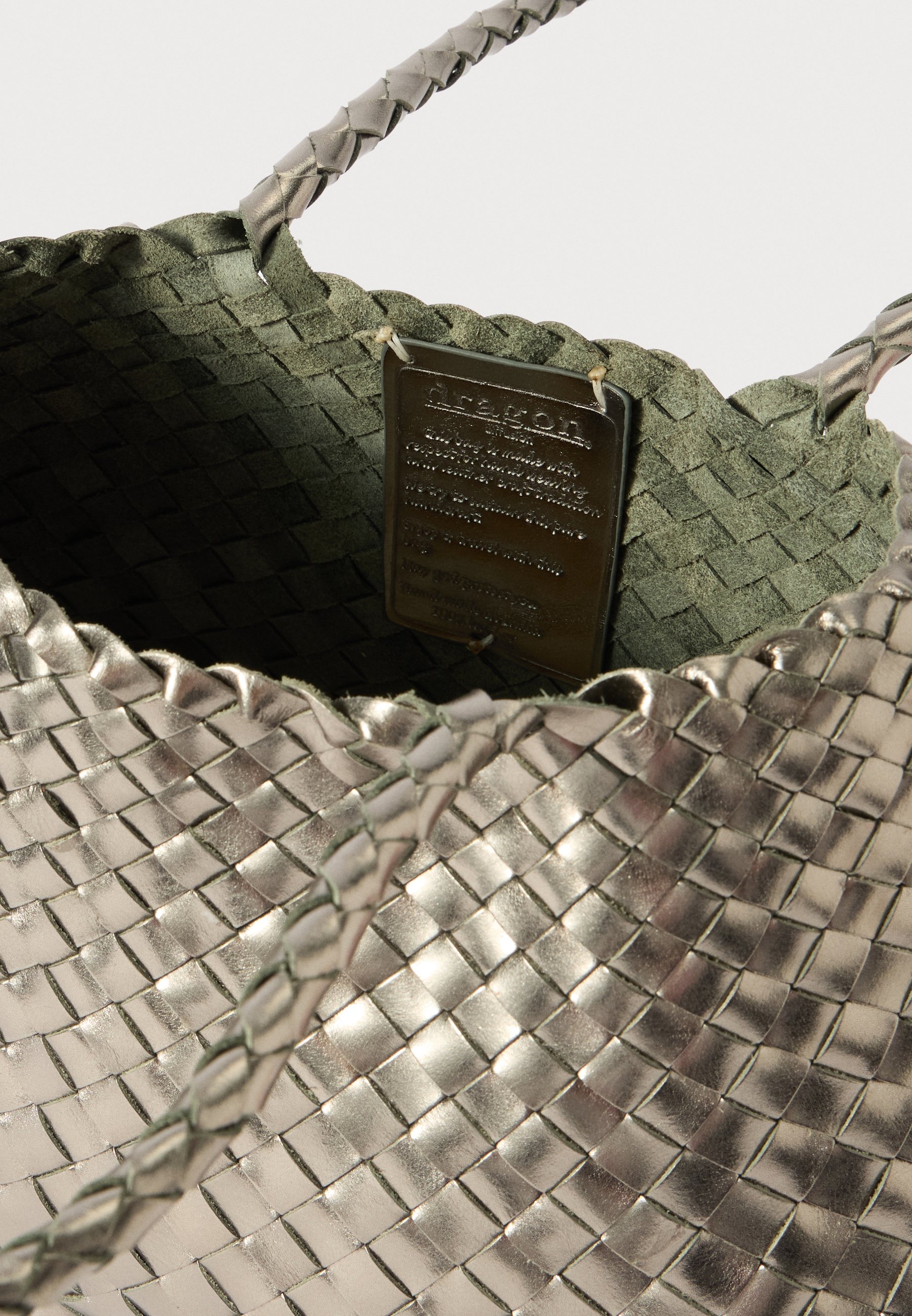 DRAGON DIFFUSION SANTA CROCE BIG - Handbag - silver-coloured