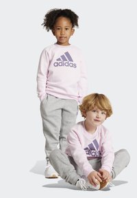 adidas Performance KIDS UNISEX SET - Pantalones deportivos - clear pink/shadow violet/medium grey heather