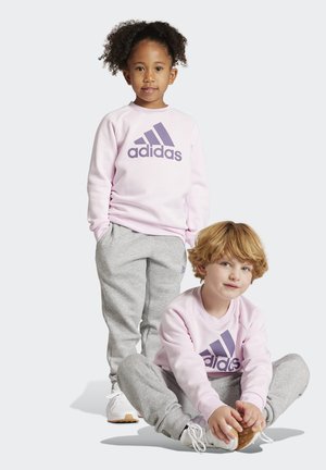 adidas Performance, KIDS UNISEX SET - Tracksuit bottoms - clear pink/shadow violet/medium grey heather