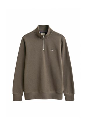 GANT, REG SHIELD HALF ZIP SWEAT - Felpa - faded taupe