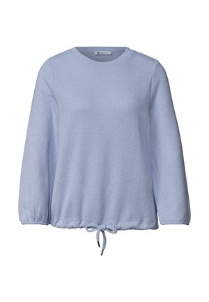 Street One, 3/4-ARM SHIRT MIT RUNDHALS IM STRICK-LOOK - Pullover - whispery blue mel.