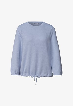 Street One, 3/4-ARM SHIRT MIT RUNDHALS IM STRICK-LOOK - Pullover - whispery blue mel.