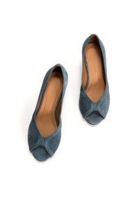 Anonymous Copenhagen TIFFANY TRIANGLE - Peep toes - denim blue