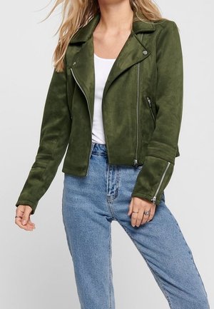 Veste en similicuir - olive