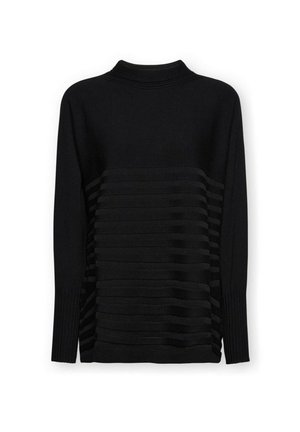 Elena Mirò, MAGLIA CON LAVORAZIONE A RIGHE - Jersey de punto - nero