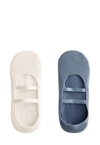 2 PAIRS OF POLYAMIDE BLEND YOGA AND PILATES WITH PARALLEL STRAPS - Füßlinge - blue denim
