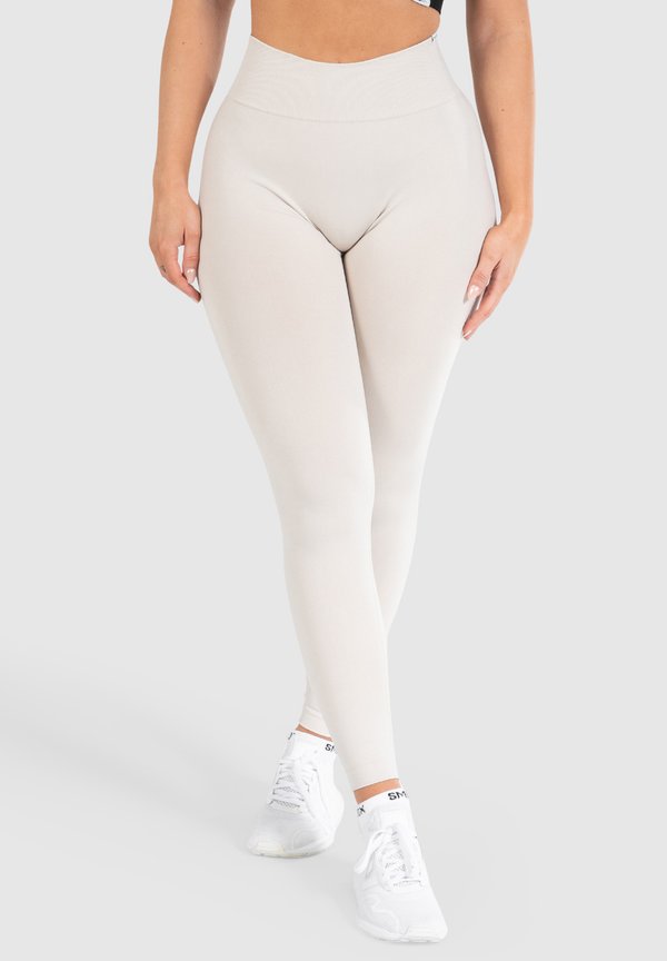 SLAYTON SCRUNCH EFFECT LEGGINGS SPORT FITNESS - Tights - creme