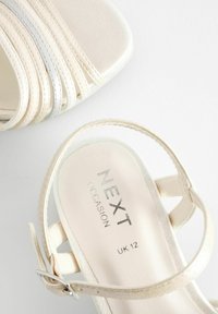 Next PLATFORM HEEL OCCASION REGULAR FIT - Sandaler - white silver metallic
