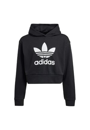 adidas Originals ADICOLOR CROP KIDS - Jersey con capucha - black
