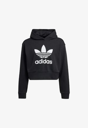 adidas Originals ADICOLOR CROP KIDS - Jersey con capucha - black