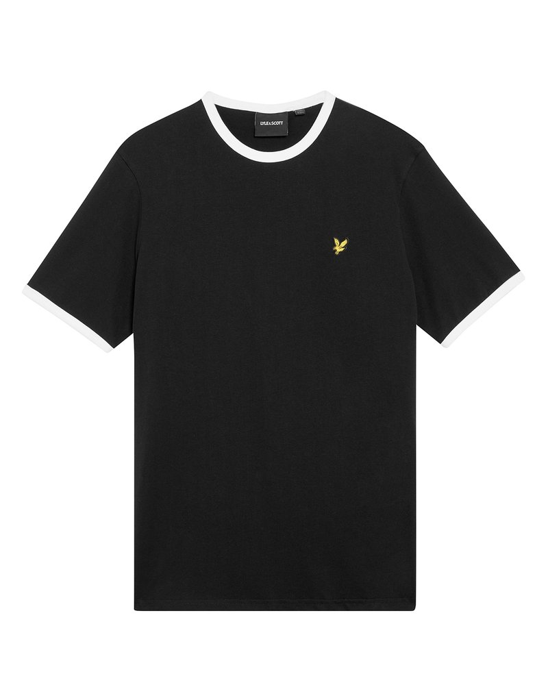 Lyle & Scott RINGER - Basic T-shirt - jet black/white/black - Zalando.co.uk