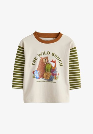 Next, REGULAR FIT - LONG SLEEVE GRAPHIC T-SHIRT . - Maglietta a manica lunga - neutral wild bunch animal stripe