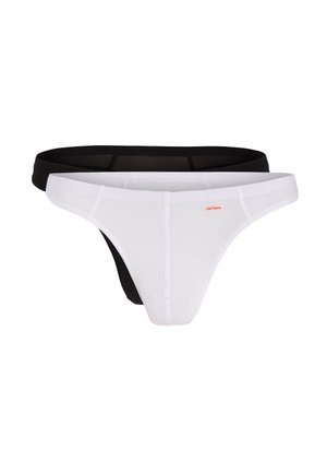 STRING 2ER PACK - Slip - schwarz   weiß