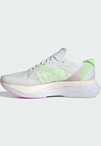 adidas Performance ADIZERO BOSTON 12 - Løbesko til landevejen - cloud white   core black   green spark