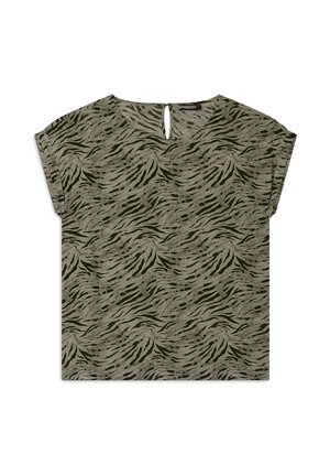 Camiseta estampada - green zebra animalier