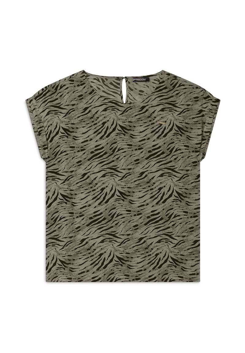 Freddy Camiseta estampada - green zebra animalier