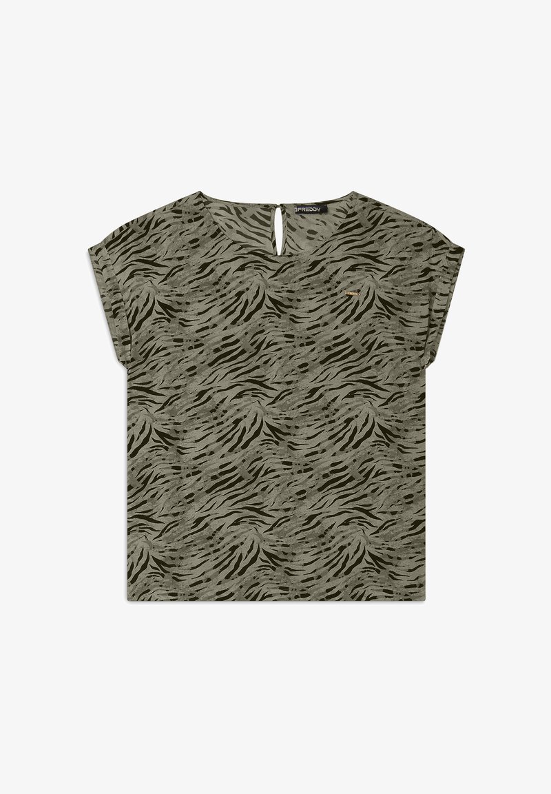 Freddy Camiseta estampada - green zebra animalier