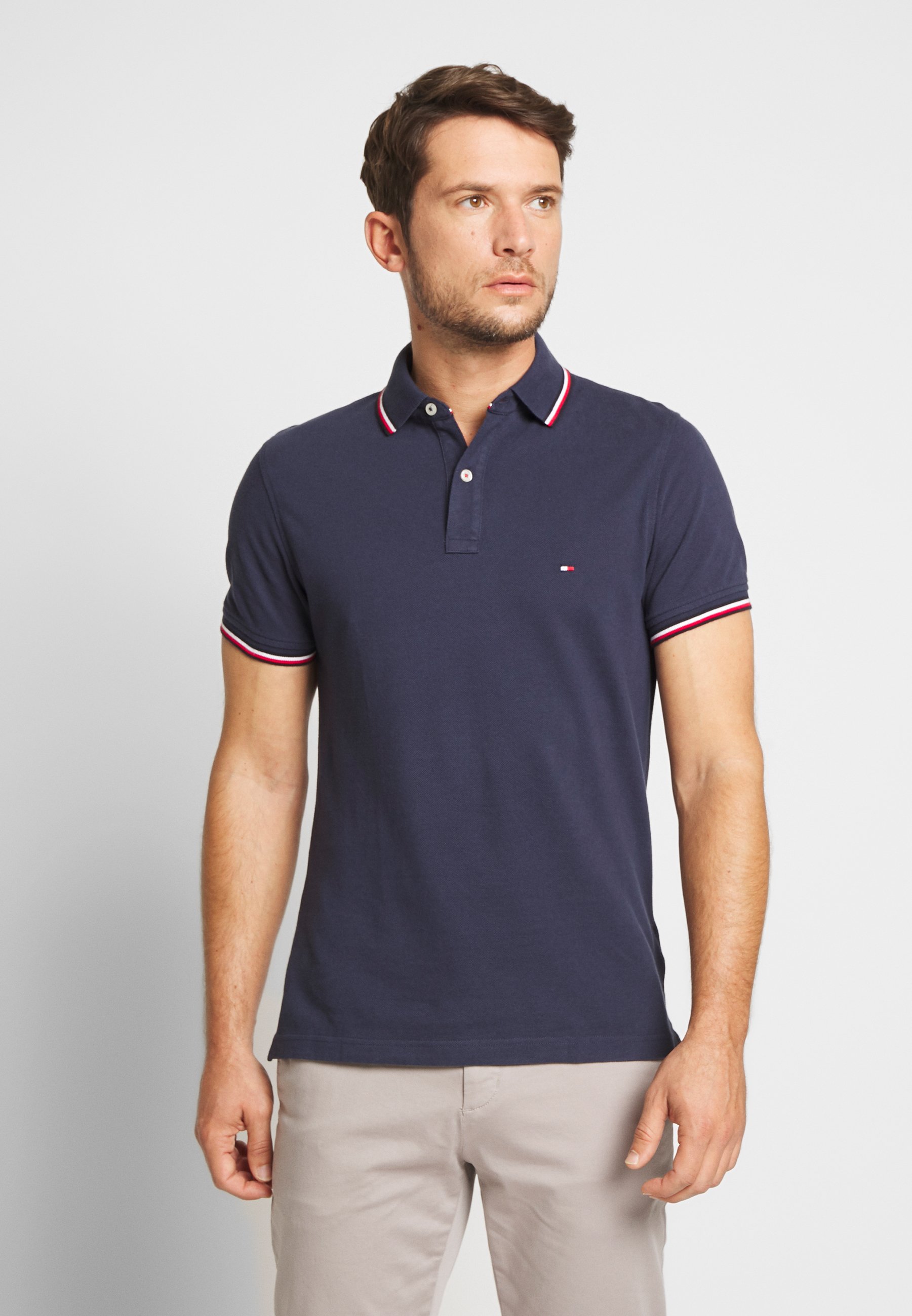 tommy hilfiger tipped slim fit polo
