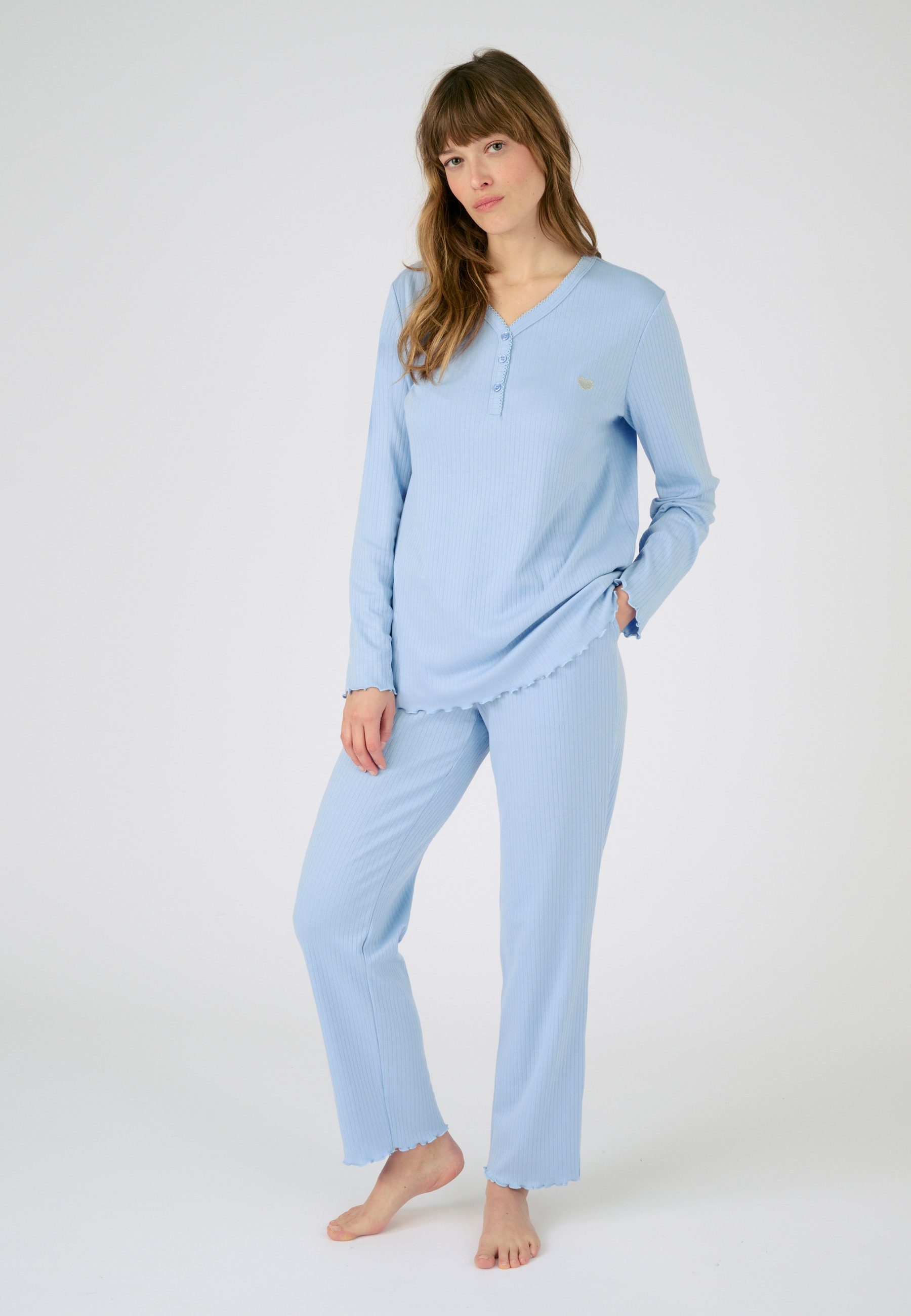 Damart INTERLOCK DOUCE ET SOUPLE SET Pyjama bleu