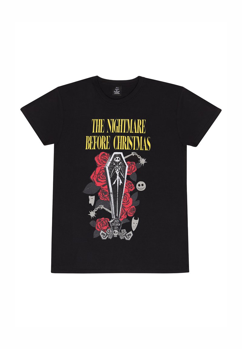 Henry Tiger DISNEY NIGHTMARE BEFORE CHRISTMAS JACK COFFIN - Triko s potiskem - black