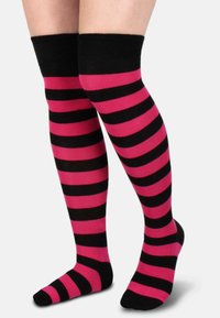 Normani WIDESTRIPE OVERKNEES - Overkneestrümpfe - schwarz/pink
