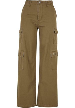 KW241-061-1  SMALL SIGNATURE WASHED  - Cargohose - olive