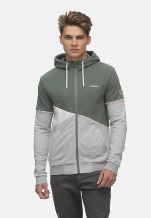 Ragwear SOFIAN IM COLORBLOCK-STYLE MIT TUN - Sweatjacke - grün