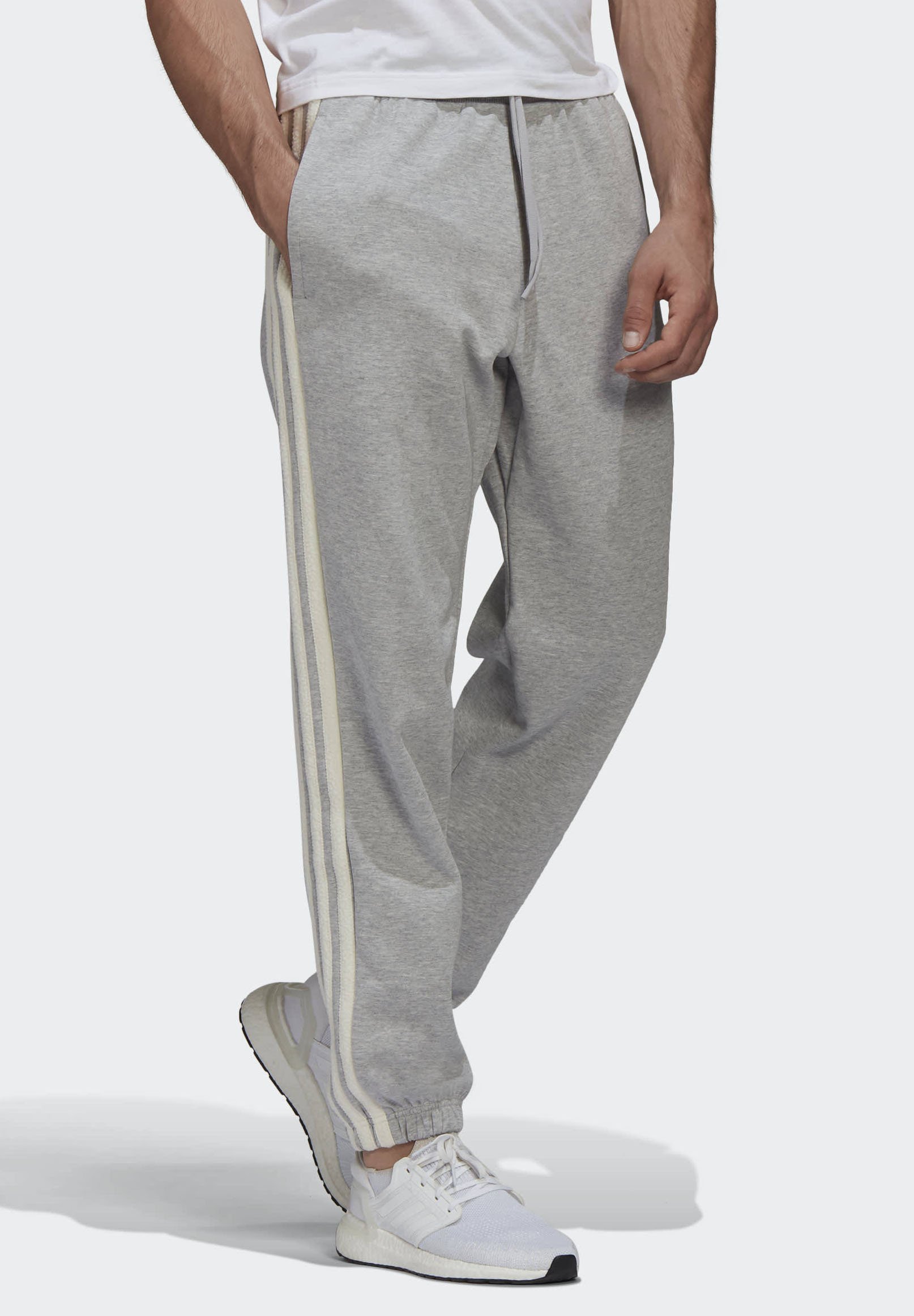 dark grey adidas tracksuit bottoms