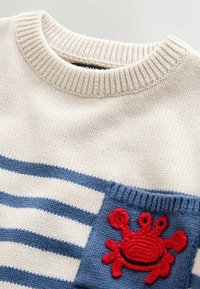 Ikke valgt, ecru navy blue crab