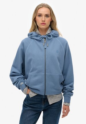 Superdry & Co STUDIOS RELAXED ZIP - Sweater met rits - tidal blue